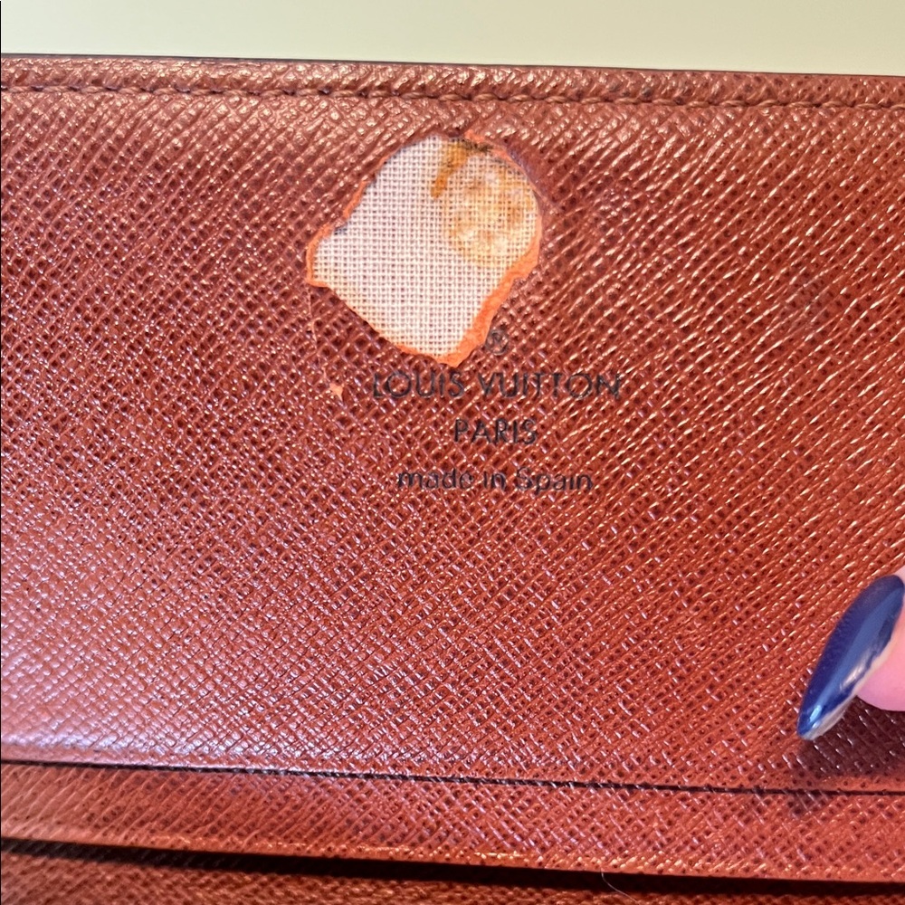 Project Louis Vuitton Dark Brown Monogram Wallet Set Snaps Need to be fixed - Picture 3 of 16